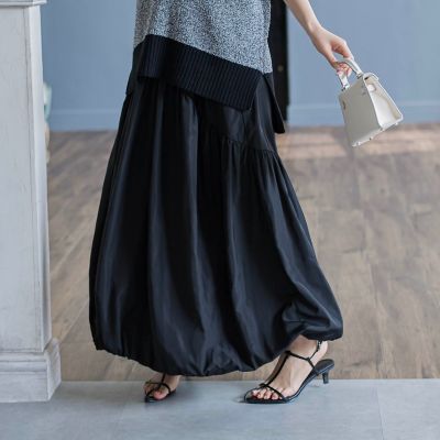 【バルーンデザイン】バルーンティアードスカート《洗濯機で洗える》