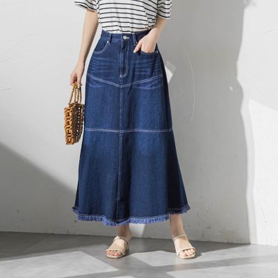 【春夏の旬顔デニムシリーズ】デニムスカート《洗濯機で洗える》