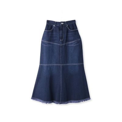 【春夏の旬顔デニムシリーズ】デニムスカート《洗濯機で洗える》