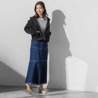 【春夏の旬顔デニムシリーズ】デニムスカート《洗濯機で洗える》