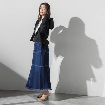 【春夏の旬顔デニムシリーズ】デニムスカート《洗濯機で洗える》