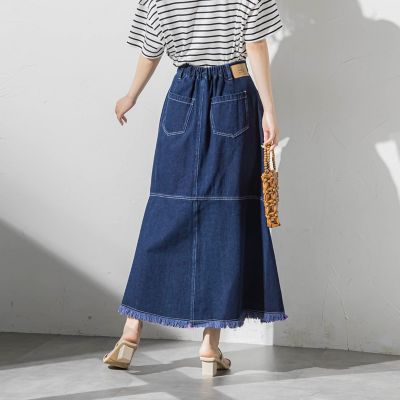 【春夏の旬顔デニムシリーズ】デニムスカート《洗濯機で洗える》