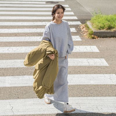 裏起毛カーゴスカート≪洗濯機で洗える≫