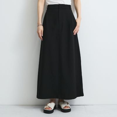 【SALE】VICKY（Women）/ビッキー リネンライクタックスカート&#8810;セットアップ対応/手洗い可能&#8811; 04ブラック ロングスカート【三越伊勢丹/公式】