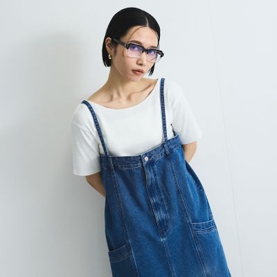 ライトオンスデニムサロペットスカート≪手洗い可能≫