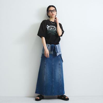 ライトオンスデニムサロペットスカート≪手洗い可能≫