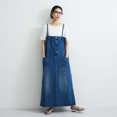 ライトオンスデニムサロペットスカート≪手洗い可能≫