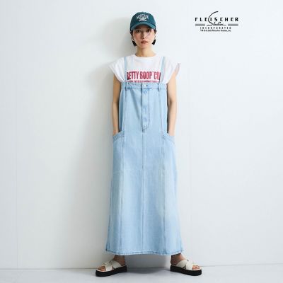 ライトオンスデニムサロペットスカート≪手洗い可能≫