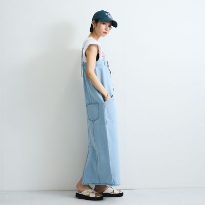 ライトオンスデニムサロペットスカート≪手洗い可能≫