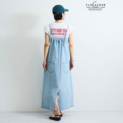 ライトオンスデニムサロペットスカート≪手洗い可能≫