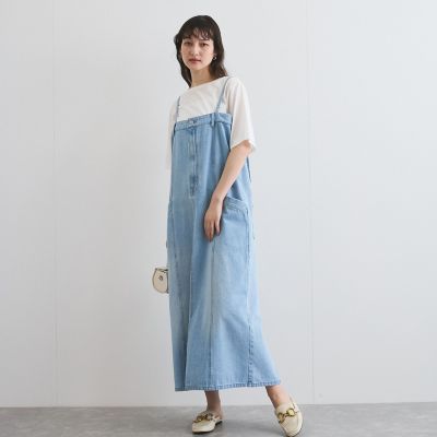 ライトオンスデニムサロペットスカート≪手洗い可能≫