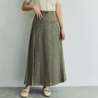 ＜VICKY（Women）＞サマーツィードプリーツスカート≪手洗い可能≫