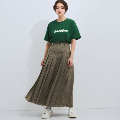 プラダ　スカート　ツイード柄　46 Cotton Lurex Scarf Print Dress | Pasand by ne Quittez pas