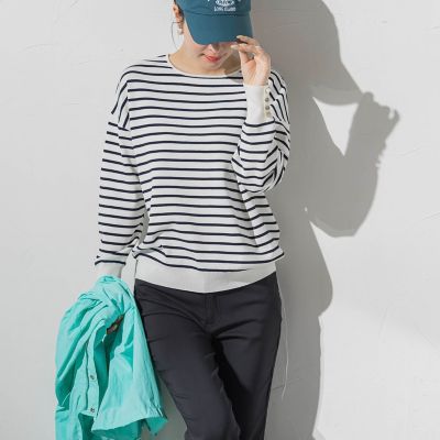 ＜VICKY（Women）＞【オンオフ兼用】袖ボタンニットプルオーバー《手洗い可能》