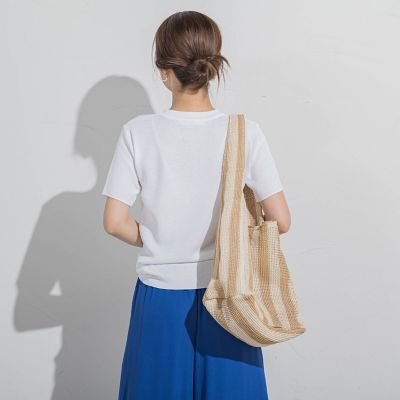 【接触冷感／遮熱機能】サラサラＴシャツニット≪手洗い可能≫