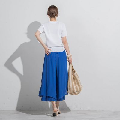 【接触冷感／遮熱機能】サラサラＴシャツニット≪手洗い可能≫