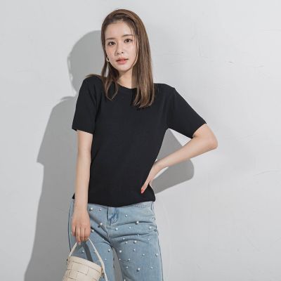 【接触冷感／遮熱機能】サラサラＴシャツニット≪手洗い可能≫