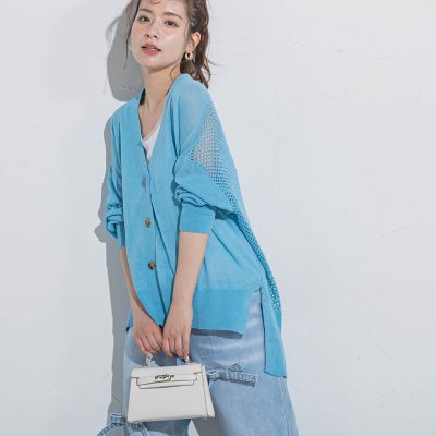 ＜VICKY（Women）＞【清涼感がある】バックメッシュカーディガン≪手洗い可能≫