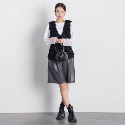 テープヤーンフリンジベスト≪手洗い可能≫
