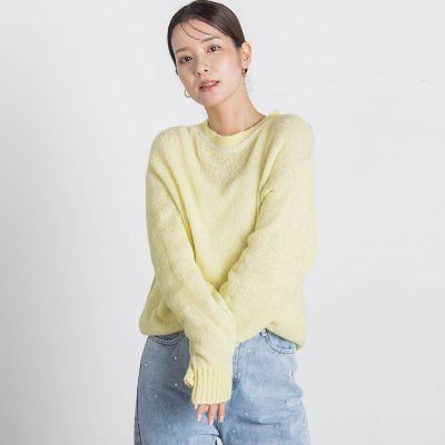 リバーシブルクルーネックニット≪手洗い可能≫