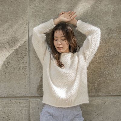 ラメバスケットニット≪手洗い可能≫