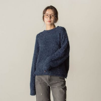VICKY（Women）/ビッキー ラメバスケットニット≪手洗い可能≫