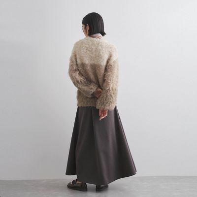 パネルボーダーシャギーニット≪手洗い可能≫