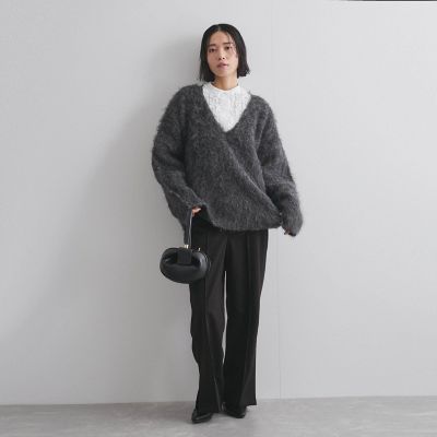 ブークレシャギーニットＶネックプルオーバー≪手洗い可能≫