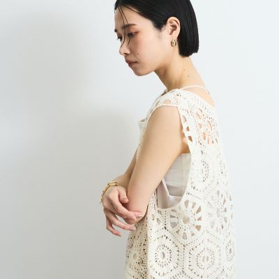 クロシェニットベスト≪手洗い可能≫