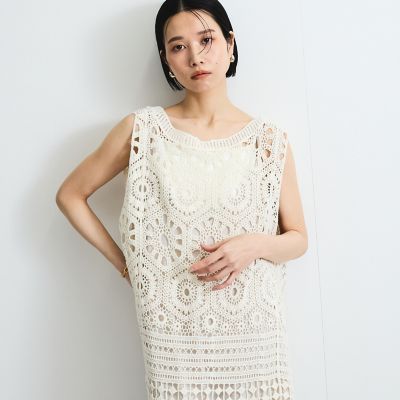 クロシェニットベスト≪手洗い可能≫