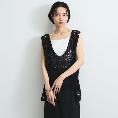 クロシェニットベスト≪手洗い可能≫