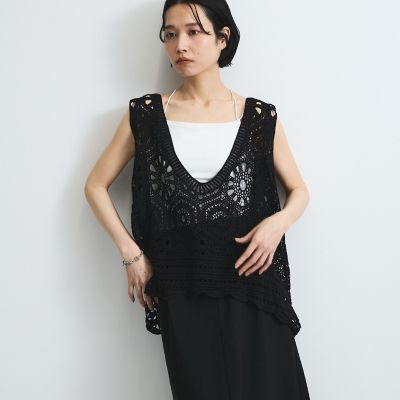 クロシェニットベスト≪手洗い可能≫