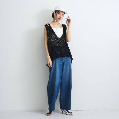 クロシェニットベスト≪手洗い可能≫