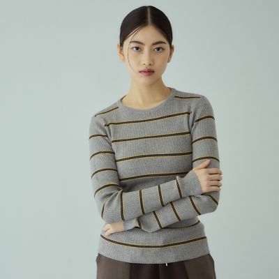 MIXカラーボーダーニットプルオーバー | VICKY（Women）/ビッキー