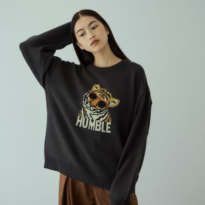 VICKY（Women）/ビッキー アニマルジャカードニットプルオーバー&#8810;手洗い可能&#8811; 04ブラック トップス【三越伊勢丹/公式】