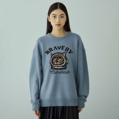 VICKY（Women）/ビッキー アニマルジャカードニットプルオーバー&#8810;手洗い可能&#8811; 17ライトブルー トップス【三越伊勢丹/公式】