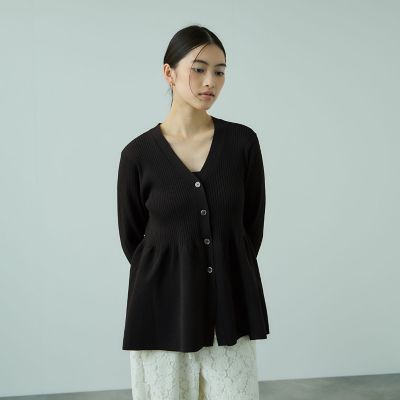 ライトウェイトペプラムニットカーディガン≪手洗い可能≫ | VICKY