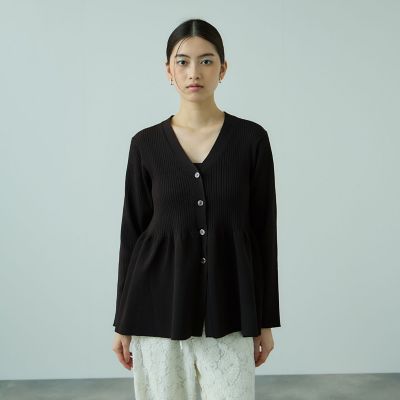ライトウェイトペプラムニットカーディガン≪手洗い可能≫ | VICKY