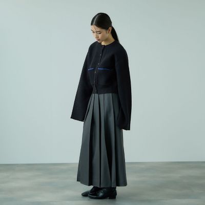 アルパカタッチダブルフェイスニットカーディガン≪手洗い可能