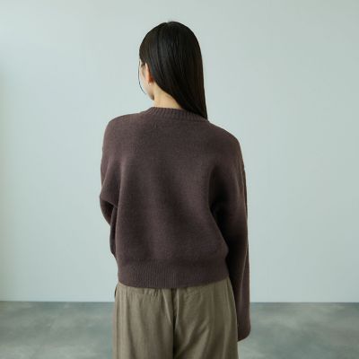 アルパカタッチダブルフェイスニットカーディガン≪手洗い可能