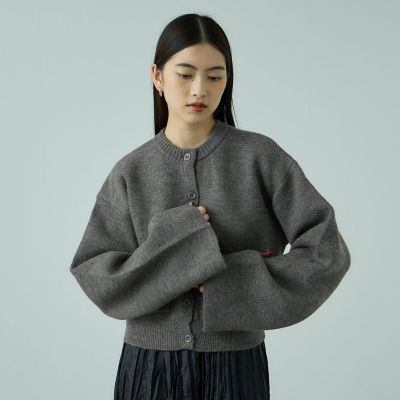 アルパカタッチダブルフェイスニットカーディガン≪手洗い可能