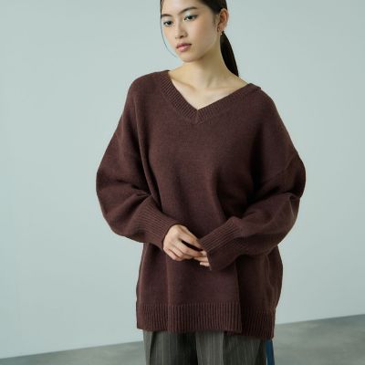 アルパカタッチVネックニットプルオーバー≪手洗い可能≫ | VICKY