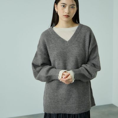 アルパカタッチVネックニットプルオーバー≪手洗い可能≫ | VICKY