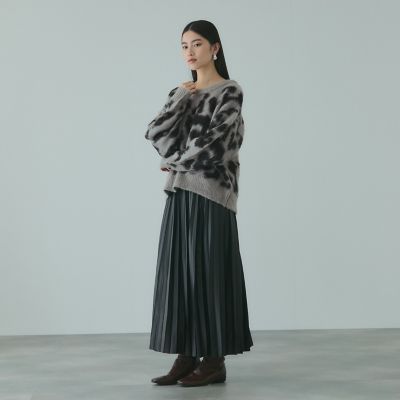 レオパードジャカードシャギーニットプルオーバー | VICKY（Women
