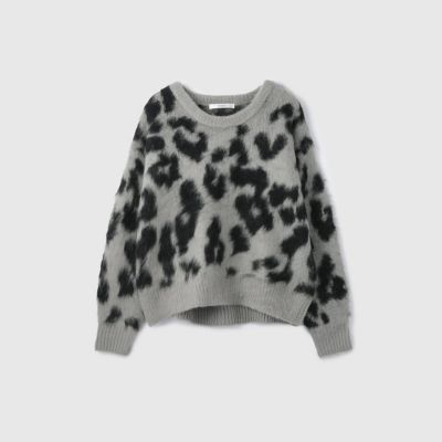 レオパードジャカードシャギーニットプルオーバー | VICKY（Women