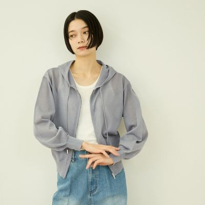 ＜VICKY（Women）＞ラメシアーニットパーカー