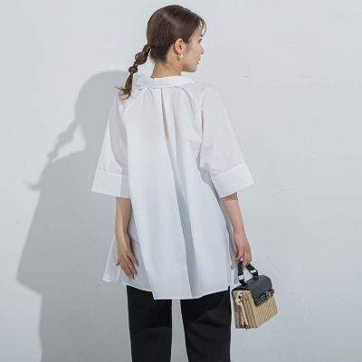 【ＢＩＧシルエット】フロントタックシャツ≪洗濯機で洗える≫