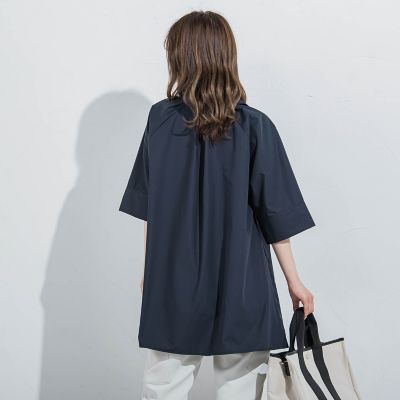 【ＢＩＧシルエット】フロントタックシャツ≪洗濯機で洗える≫