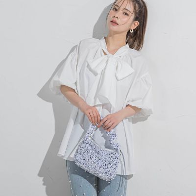 【SALE】VICKY（Women）/ビッキー 新色追加ボウタイブラウス&#8810;洗濯機で洗える&#8811; 01ホワイト トップス【三越伊勢丹/公式】