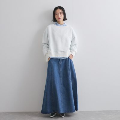 フリルバンドカラーストライプブラウス≪手洗い可能≫